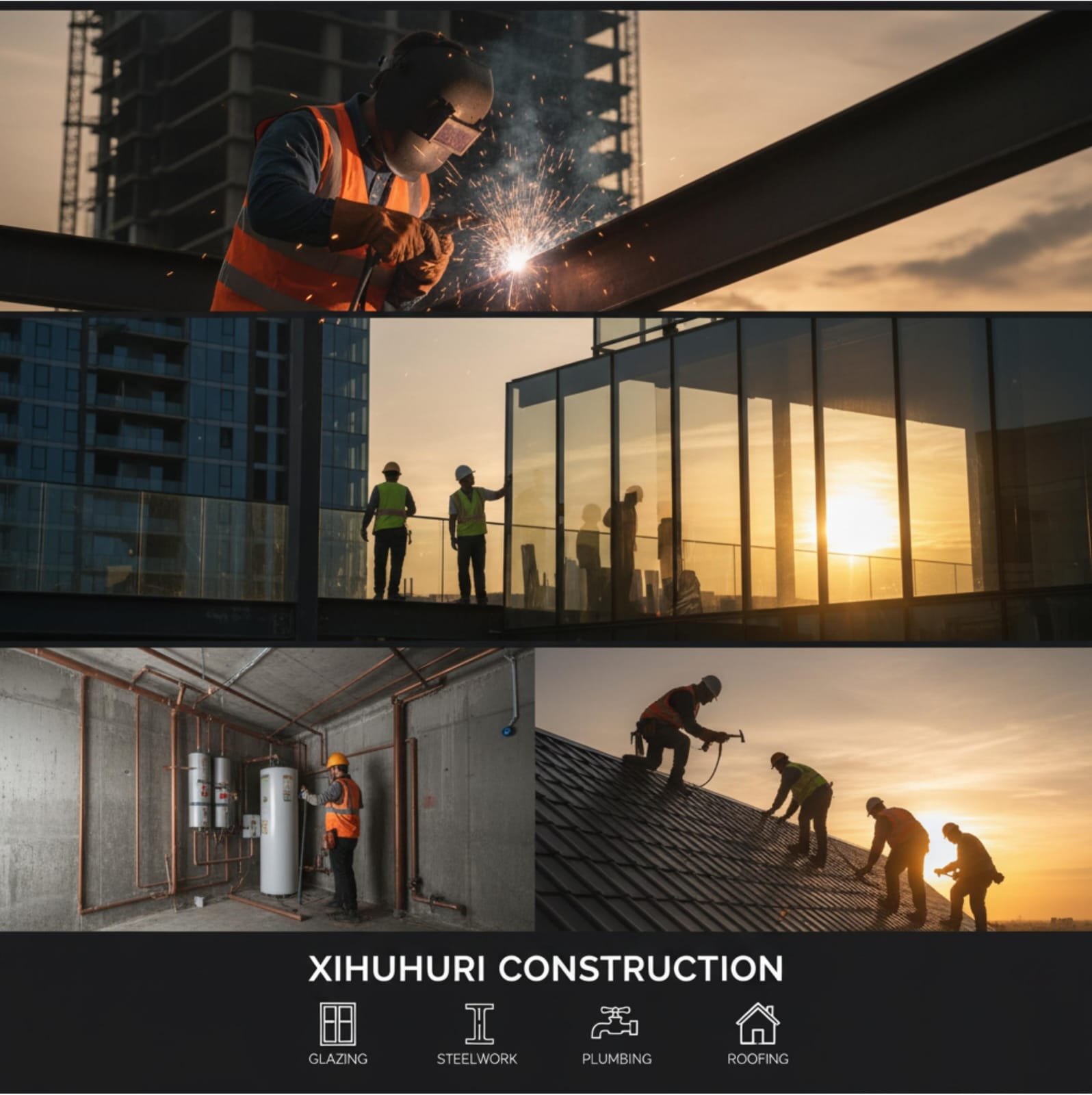 Building site with civils and foundation work